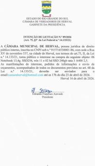 INTENÇÃO DISPENSA 09/2026